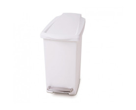Урна для сміття з педаллю 10л. біла SLIM CW1332